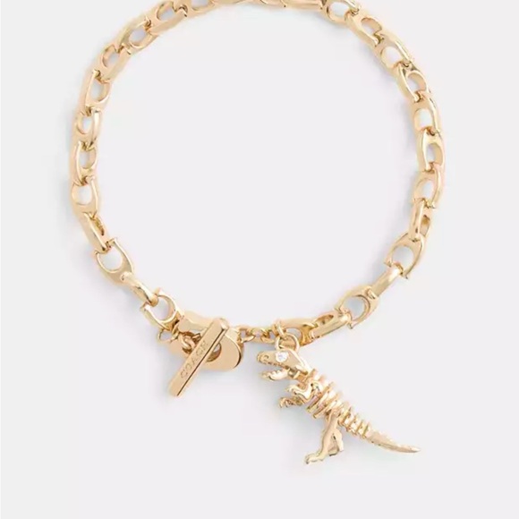 Coach Skeletal Rexy Signature Chain Bracelet,NWT! - Picture 2 of 3